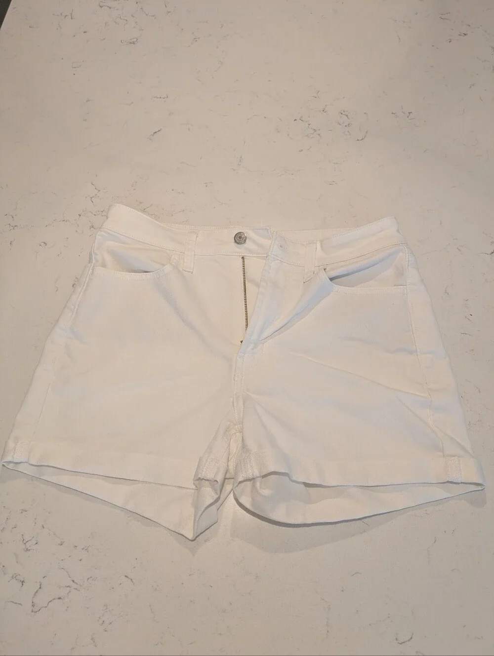 Old Navy High Rise Wow White Denim Jean Shorts Size 6